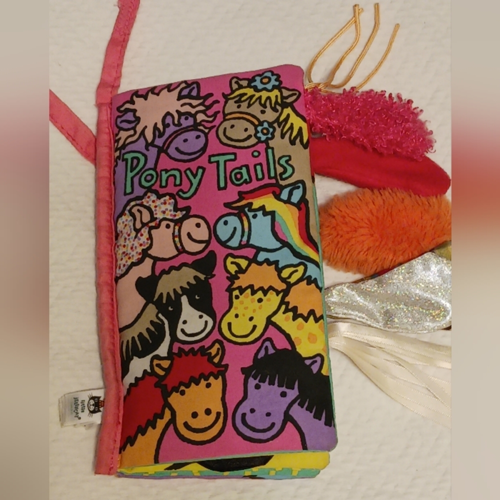 Jelly cat tails baby plush book